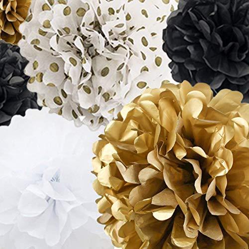 Tissue Paper Pom Poms Paper Flower 22Pcs for Birthday Bachelorette Wedding Baby Shower Bridal Shower Party Decoration - If you say i do