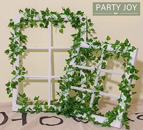 artificial ivy hanging plant Artificial Vine Decoration, 12 Packs Totaling 84 Feet, Featuring Artificial Ivy Leaf Design, Suitable For Home Walls, Weddings, And Patio Decoration