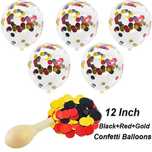 62 Pack Black White Red Chrome Gold Confetti Balloons for Casino Las Vegas Wedding Birthday Party Decorations - If you say i do