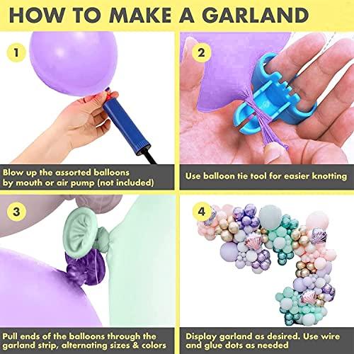 150pcs Mermaid Tail Balloon Garland Arch Kit, Mermaid Theme Girl Birthday Party Decorations Under the Sea Party Supplies - If you say i do