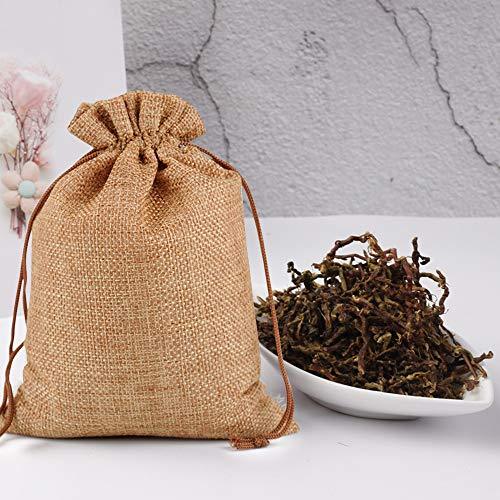 10PCS Burlap Gift Bags Wedding Hessian Jute Bags Linen Jewelry Pouches with Drawstring - If you say i do