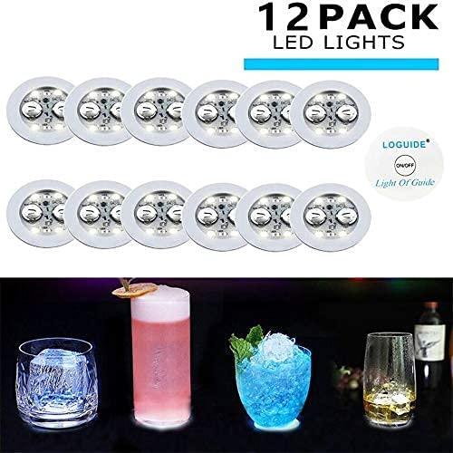 12pcs Light Up Coasters,LED Bottle Lights, Bottle Glorifier,LED Sticker Coaster Discs Light Up for Drinks - If you say i do