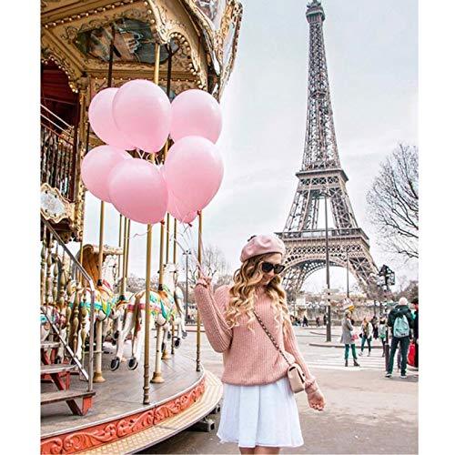 Pink Balloons 120 Pack Latex Balloons 10 Inch - Baby Pink Balloons Round Balloon Macaron 6 Colors for Baby Girl Party - If you say i do