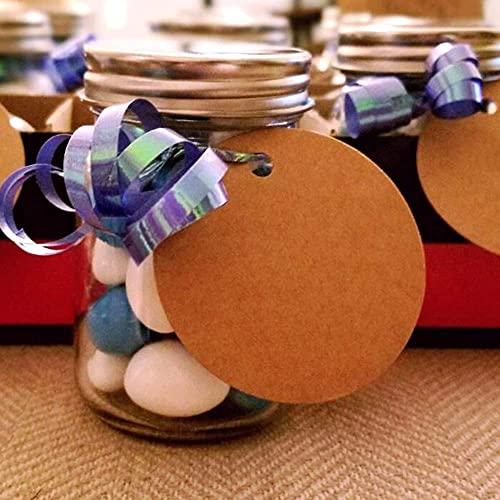Brown Tag,Kraft Paper Gift Tag with 100 Feet Jute Twine Round Shaped 5.5 cm Blank Hang Tags for Craft Projects, Xmas Gifts - If you say i do