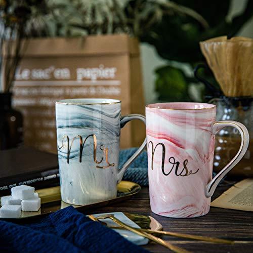 Mr and Mrs Coffee Mugs - Wedding Gifts for Bride and Groom - Gifts for Bridal Shower Engagement Wedding and Married Couples Anniversary - If you say i do