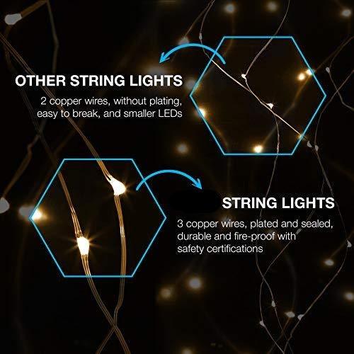 Starry Fairy Lights, String Lights, 66FT, 200 LEDs, Bedroom Decor, Wall Decor, USB Powered, Bendable Copper Twinkle Lights, Indoor Outdoor - If you say i do