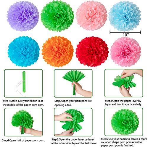 35PCS Fiesta Paper Fan Party Decorations Set - Cinco De Mayo Pom Poms,Pennant,Garland String,Banner,Hanging Swirls Decor Supplies - If you say i do