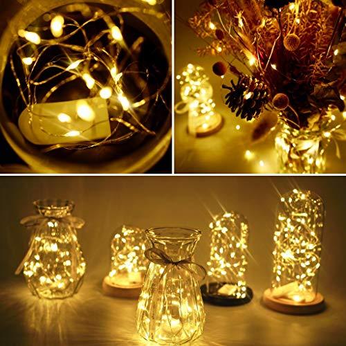 20 Packs Fairy String Lights, 6.6FT 20 LEDs Battery Operated Silver Copper Wire Starry String Light for DIY Party Christmas - If you say i do