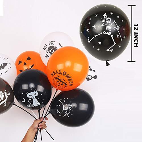 50 Pieces Halloween Latex Balloons, 12 Inch Pumpkin Bat Ghost Skull Specter Spider Web Balloons for Halloween Party Decorations - If you say i do