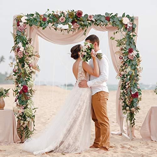 faux eucalyptus hanging plant 5 Pack 5.9ft Artificial Eucalyptus Garland with Willow Leaves Greenery – If you say i do