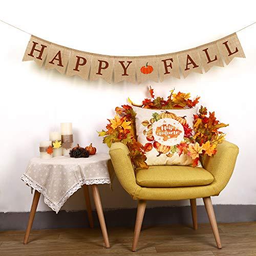 Happy Fall Pumpkin Burlap Banner Harvest Home Decor Bunting Flag Garland Party Thanksgiving Day Decoration - If you say i do