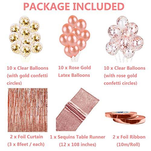 Rose Gold Balloons Party Decorations Supplies Set 35 Pack - If you say i do