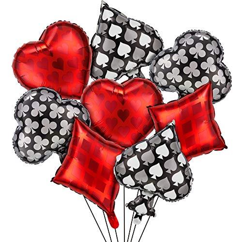 8 Pieces Casino Theme Party Balloons Playing Cards Balloons Casino Foil Balloons Casino Party Decoration Supplies - If you say i do