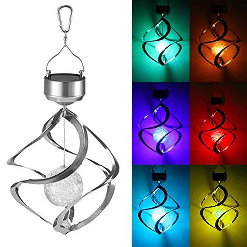 LED Color Changing Solar Revolving Wind Chimes Colorful Wind Chime to Your Place - If you say i do