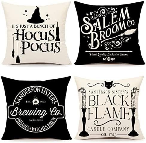 Halloween Decor Pillow Covers Set of 4 Halloween Decorations Cushion Case - If you say i do