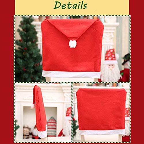 Christmas Chair Covers Set of 6 Christmas Decoration Santa Hat Chair Back Covers for Xmas Dinning Decoration Christmas - If you say i do