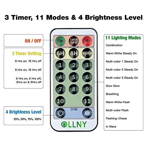 Outdoor String Lights 262FT 640 LED Christmas Fairy Twinkle Lights Warm White & Multi-Color Changing with Remote 11 Modes Plug in Waterproof Lights - If you say i do