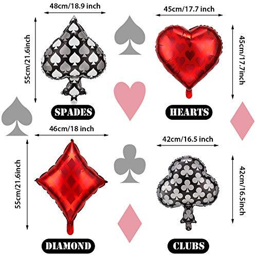 8 Pieces Casino Theme Party Balloons Playing Cards Balloons Casino Foil Balloons Casino Party Decoration Supplies - If you say i do