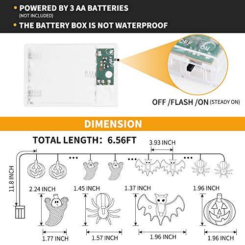 20 LED Halloween String Lights Halloween Decorations Lights Halloween Pumpkin Bat Ghost Spider Lights - If you say i do
