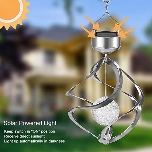 LED Color Changing Solar Revolving Wind Chimes Colorful Wind Chime to Your Place - If you say i do