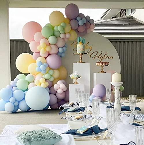 122 Pcs Pastel Balloon Garland Kit, Balloon Arch Kit,5'' 18'' inch Macaron Balloon Garland Gender Reveal Decorations - If you say i do