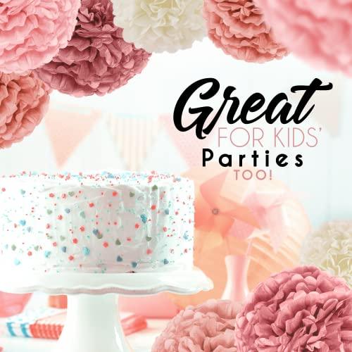 20-Piece Party Decoration Kit Hanging Tissue Paper Pom Poms for Weddings and Other Special Occasions - If you say i do