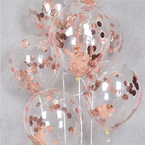 Rose Gold Balloons 140 Pack 12 Inch Gold and Pink Balloons and Pink Confetti Balloons Garland Arch Kit for Bridal Shower Baby Shower Party Decoration - If you say i do