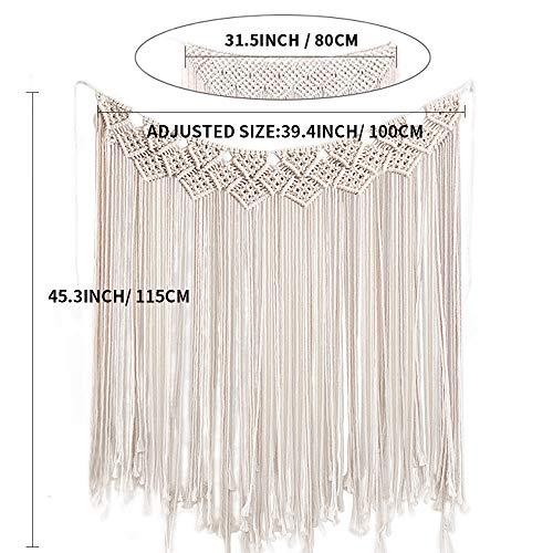 Large Woven Wall Hangings, Boho Cotton Handmade Macrame Backdrop for Wedding - If you say i do