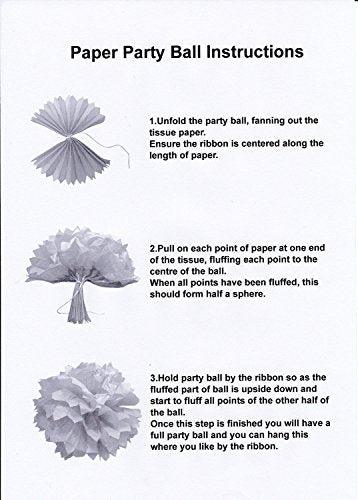 12Pcs Pom Poms of 10" 12" 14" Tissue Paper Craft Pom Poms Kit Tissue Paper Flowers Wedding Decorations - If you say i do