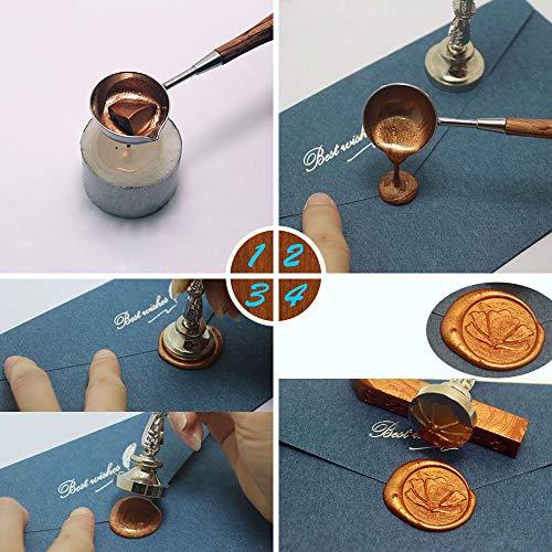 624PCS Sealing Wax Beads Packed in Plastic Box, with 2PCS Tea Candles and 1 PC Wax Melting Spoon for Wax Sealing Stamp (24 Colors) - If you say i do