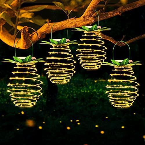 4 Pack Solar Lanterns, Hanging Solar Lights Outdoor Decorative for Patio Garden Pathway Porch Deck Yard Decor - If you say i do