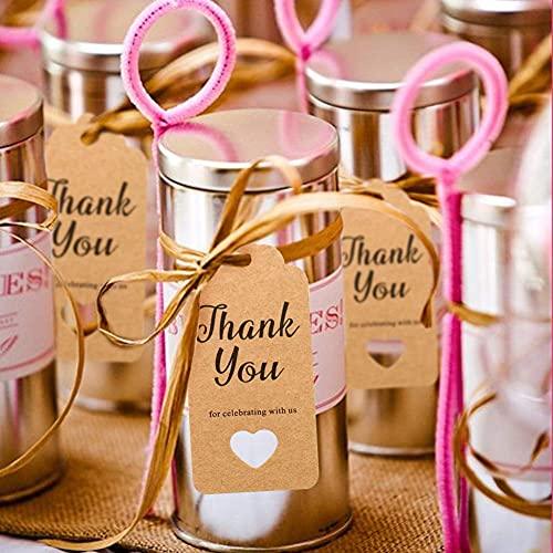 Thank You for Celebrating with Us, Paper Gift Tag, 100 PCS Kraft Tags –
