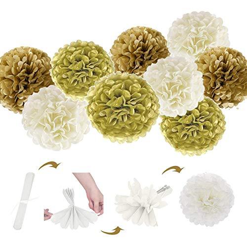 49 Pack Gold Happy Birthday Decorations for Women Grils, Gold White Birthday Decoration Set with Birthday Banner - If you say i do