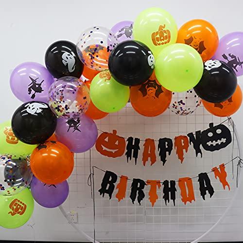 62PCS Halloween Party Balloons Decorations, 12 Inch Black Orange Purple Green Confetti Balloons for Kids Halloween Birthday - If you say i do