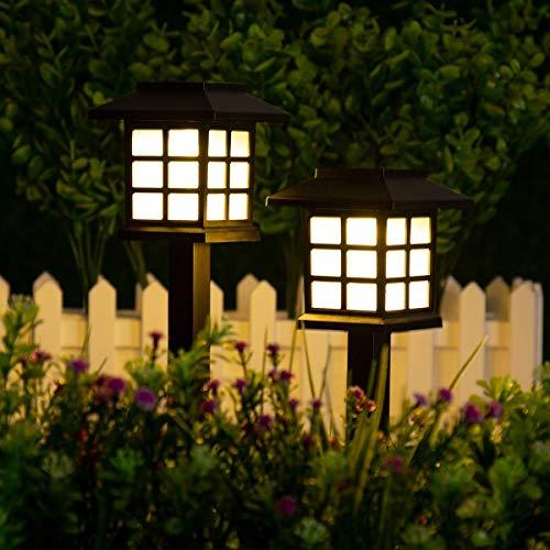 8 Pack Solar Pathway Lights Outdoor, Christmas Yard Decoration, Waterproof Outdoor Solar Lights - If you say i do