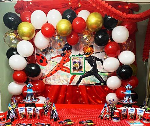 Black gold and red  Red birthday party, Red party decorations