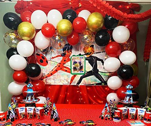 62 Pack Black White Red Chrome Gold Confetti Balloons for Casino Las Vegas Wedding Birthday Party Decorations - If you say i do