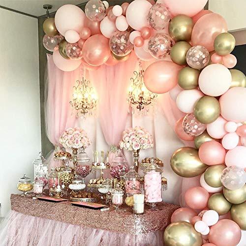 Rose Gold Balloons Party Decorations - Pack of 12, Great Rose Gold Birthday  Decorations for Party, Rose Gold Party Supplies for Engagement, Weddings