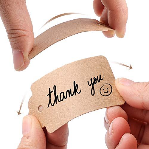 100pcs Kraft Paper Gift Tags with Free 100 Root Natural Jute Twine(Water Ripple) - If you say i do