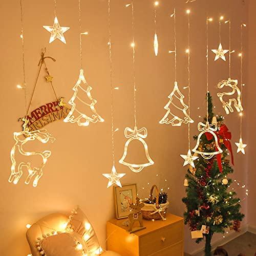 Christmas Lights 120 LED String Lights Twinkle Star Curtain Lights with 8 Flashing Modes for Christmas Trees, Windows, Wall, New Year - If you say i do