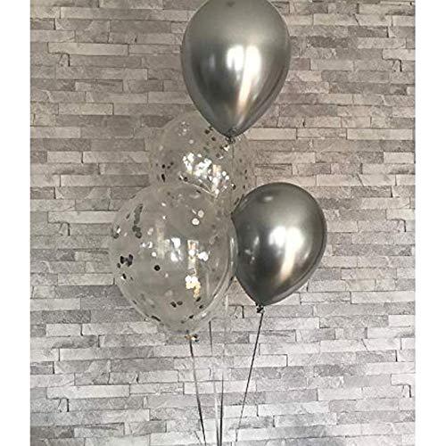 Soonlyn Navy Blue and Gold Balloons 130 Pcs 12 inch Confetti Balloons White Latex Balloon Garland Kit with Balloon Accessories for Baby Shower 1st