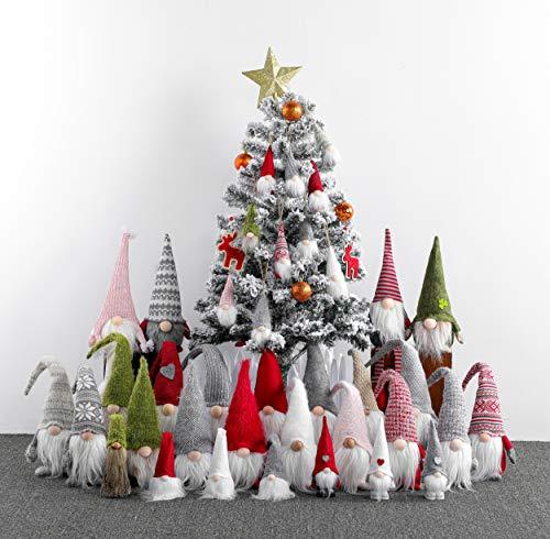Holiday Gnome Handmade Swedish Tomte, Christmas Elf Decoration Ornaments Gifts Swedish Gnomes tomte (Grey Snowflake) - If you say i do