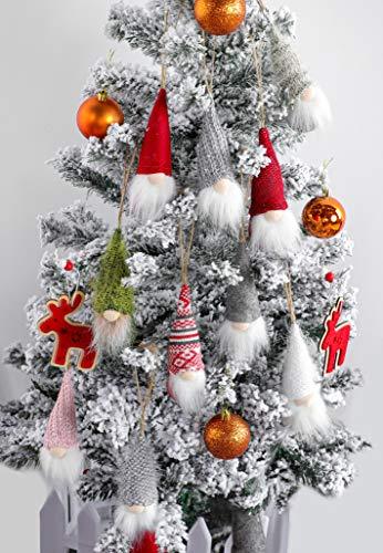 Christmas Tree Hanging Gnomes Ornaments Set of 10, Swedish Handmade Plush Gnomes Santa Elf Hanging Home Decorations Holiday Decor - If you say i do