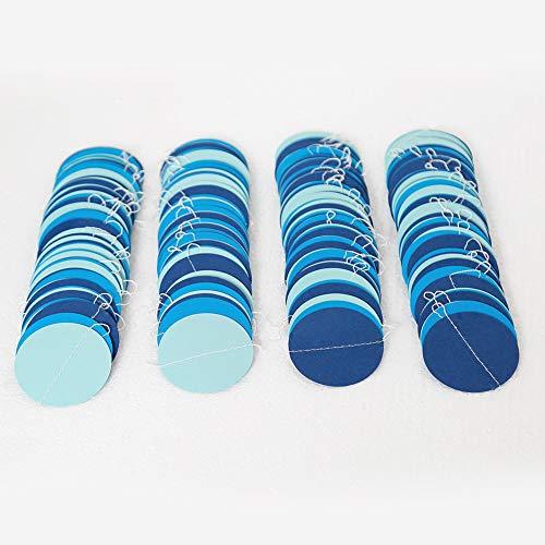 4pcs Blue Circle Dot Garland Bubble Streamer Summer Under the Sea Party Decoration Pool Beach Ocean Bubble Hanging Bunting Banner Backdrop - If you say i do