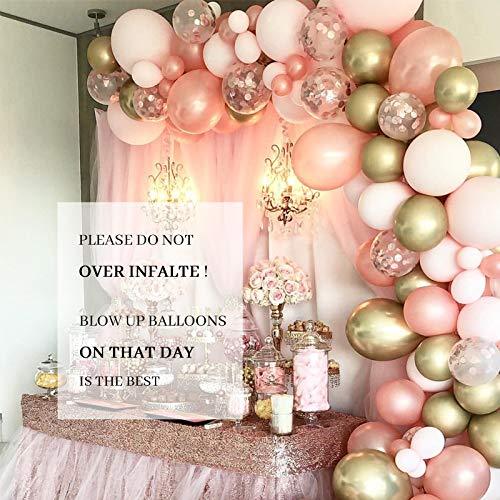 Rose Gold Balloons 140 Pack 12 Inch Gold and Pink Balloons and Pink Co If you say i do