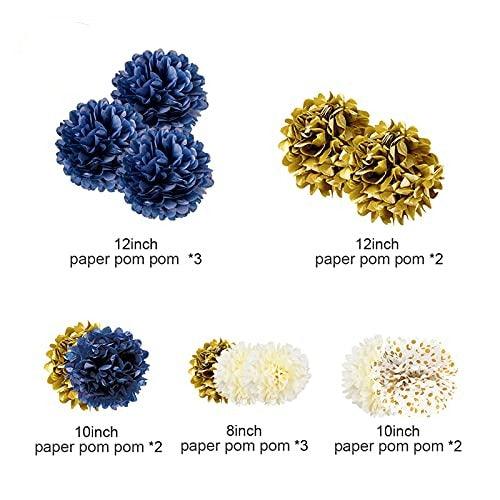 18PCS Royal Blue Tissue Paper Pom Poms Navy Party Decorations – If you say  i do