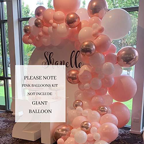 Rose Gold Pink Balloon Garland Kit 130 Pcs 12 Inch White Party Balloons Arch for Girl Baby Shower Bridal Shower Wedding Birthday Party Decorations - If you say i do