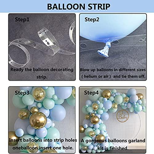 126Pcs Mint Green Balloon Blue Balloon Confetti Gold Metallic Balloons for Wedding Baby Shower Birthday - If you say i do