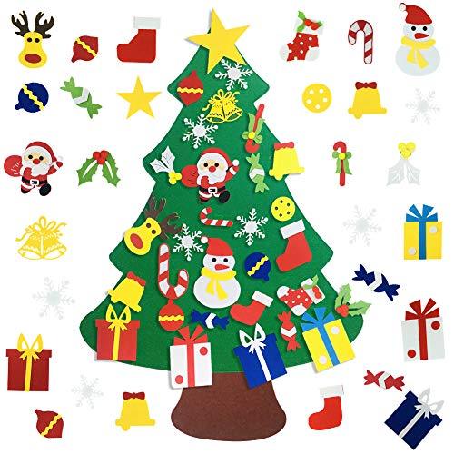 Kids DIY Felt Christmas Tree with 30pcs Set Wall Hanging Detachable Ornaments Xmas Gifts - If you say i do