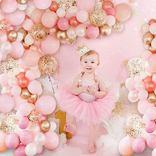 126 Pieces Rose Gold Balloons, Rose Gold Pink Balloon Garland Arch Kit ...